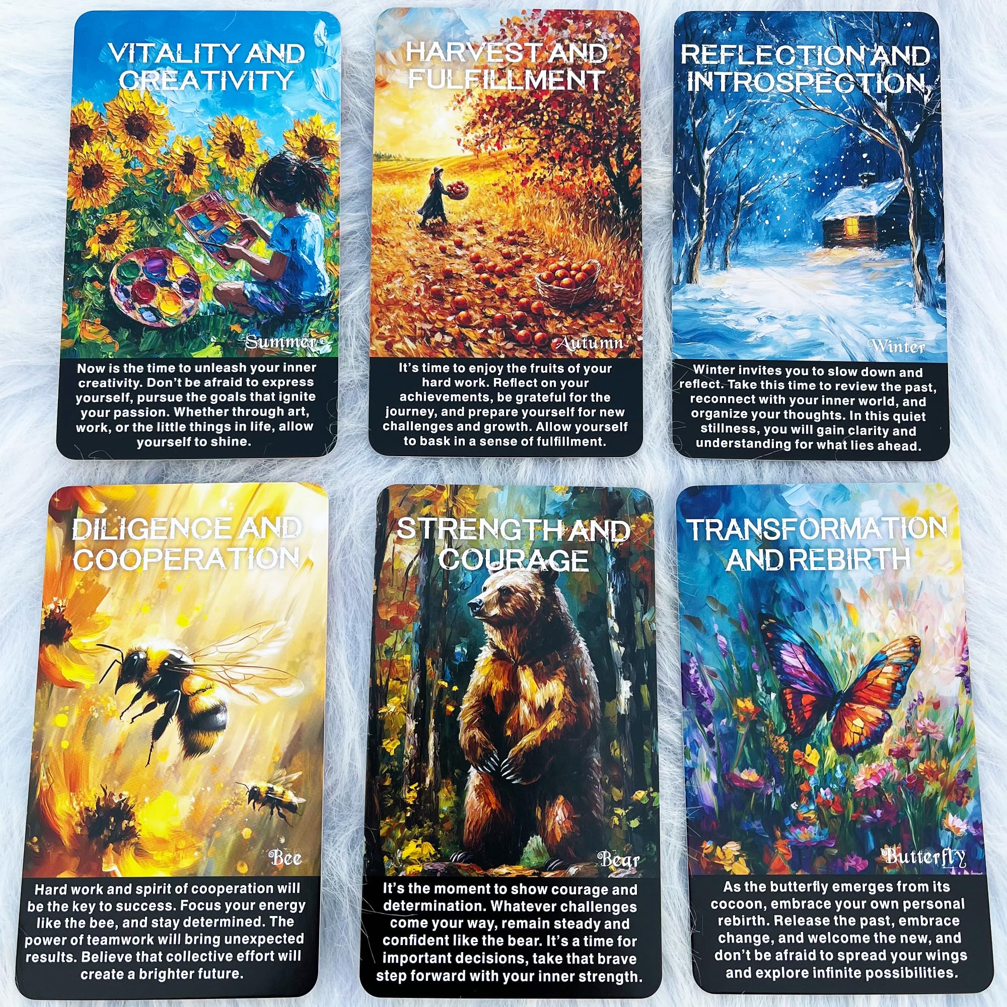 GZXINKE Animal symbols fox card highlighting intuition.