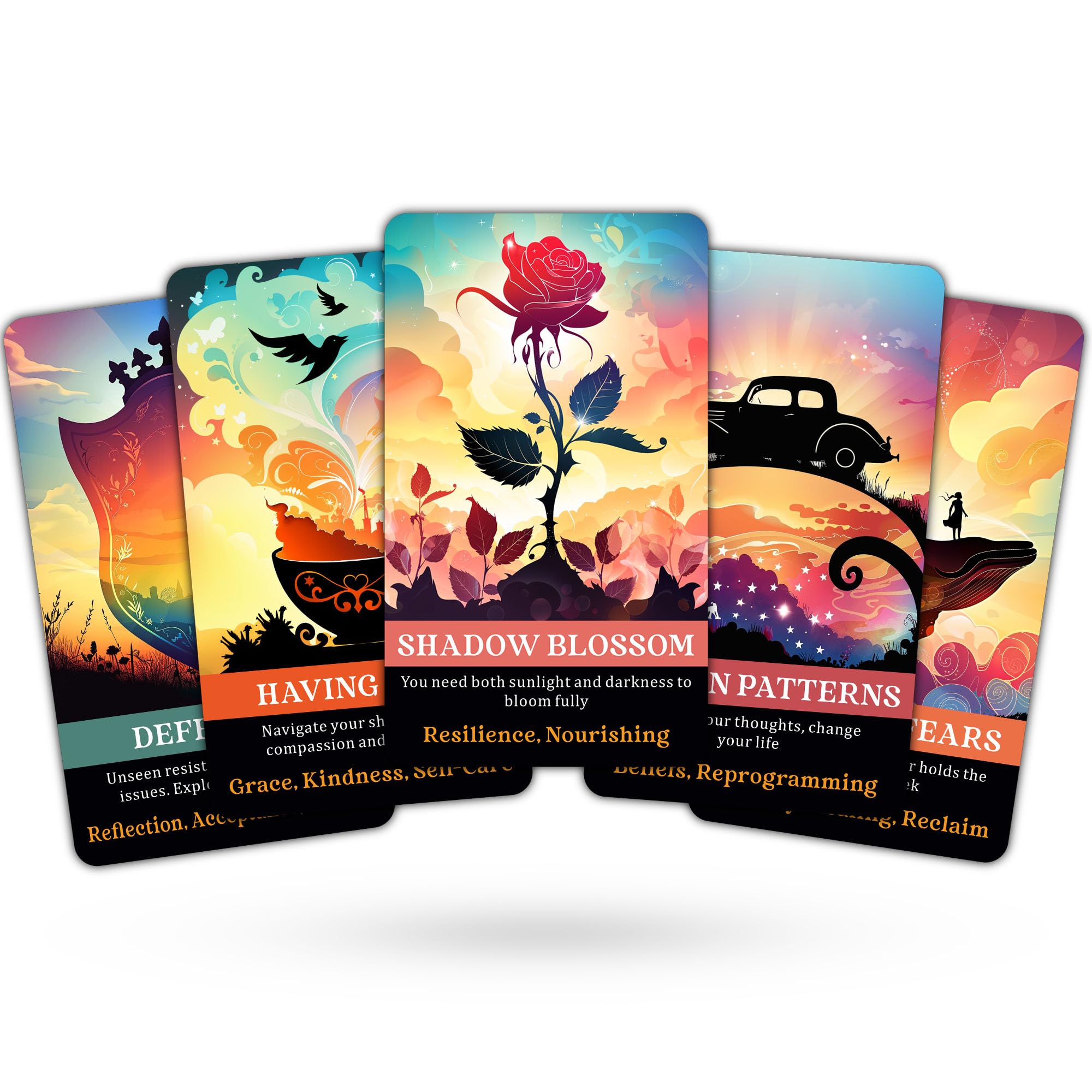 GZXINKE Self Reflection Cards with vivid art to illuminate growth pathways during challenges.