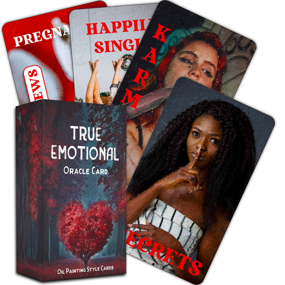 GZXINKE Twin Flame Oracle deck front view with oil painting art for insights.