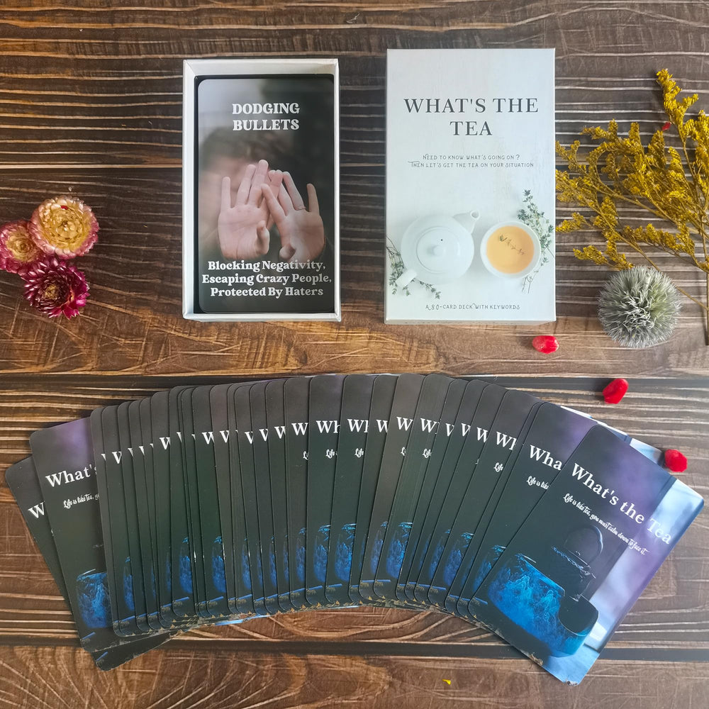 GZXINKE What's The Tea friends reading session with stylish oracle cards