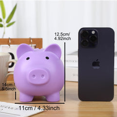 H&W piggy bank used as a playful room decor idea for kids' spaces.