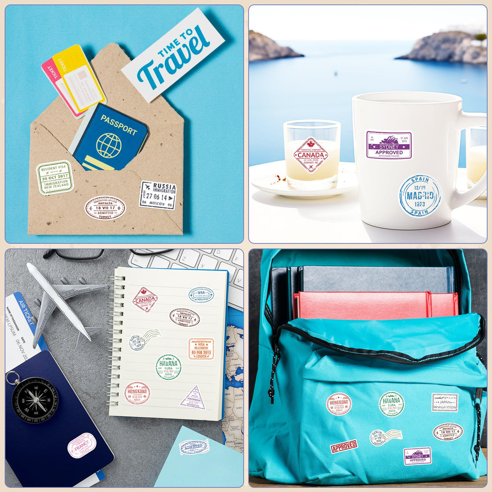 H1vojoxo passport stamps rolls classroom activity with travel motifs for learning