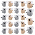 Haakong koala clip set in grey and khaki clips securely onto pencils.