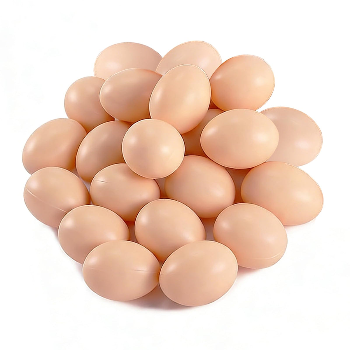 Haawooky 20pcs plastic fake eggs for Easter, durable and reusable for crafts.