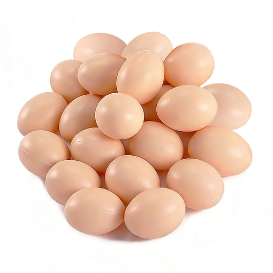 Haawooky 20pcs plastic fake eggs for Easter, durable and reusable for crafts.