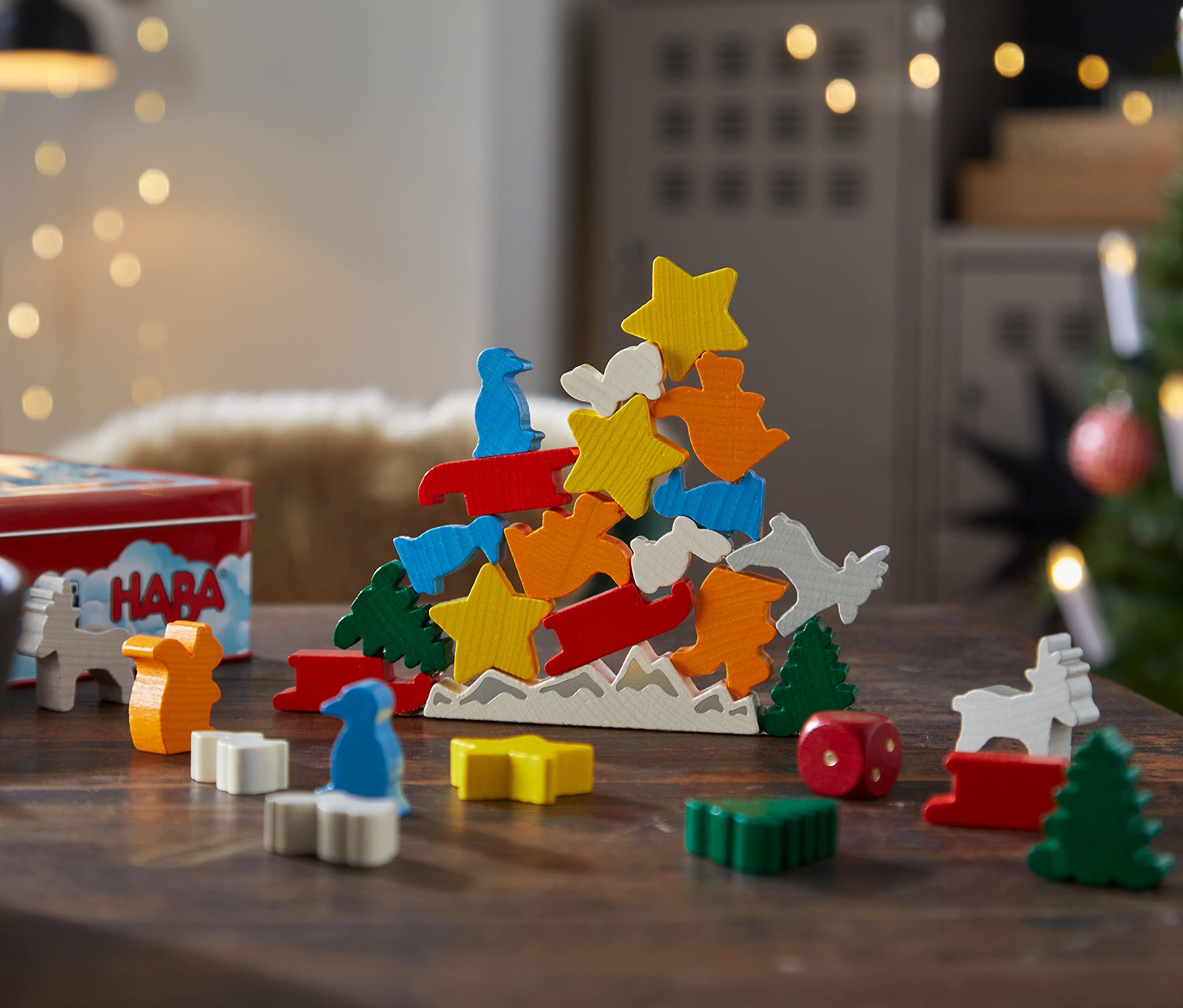 HABA Animal Upon Animal Christmas family game night supports 2–4 players