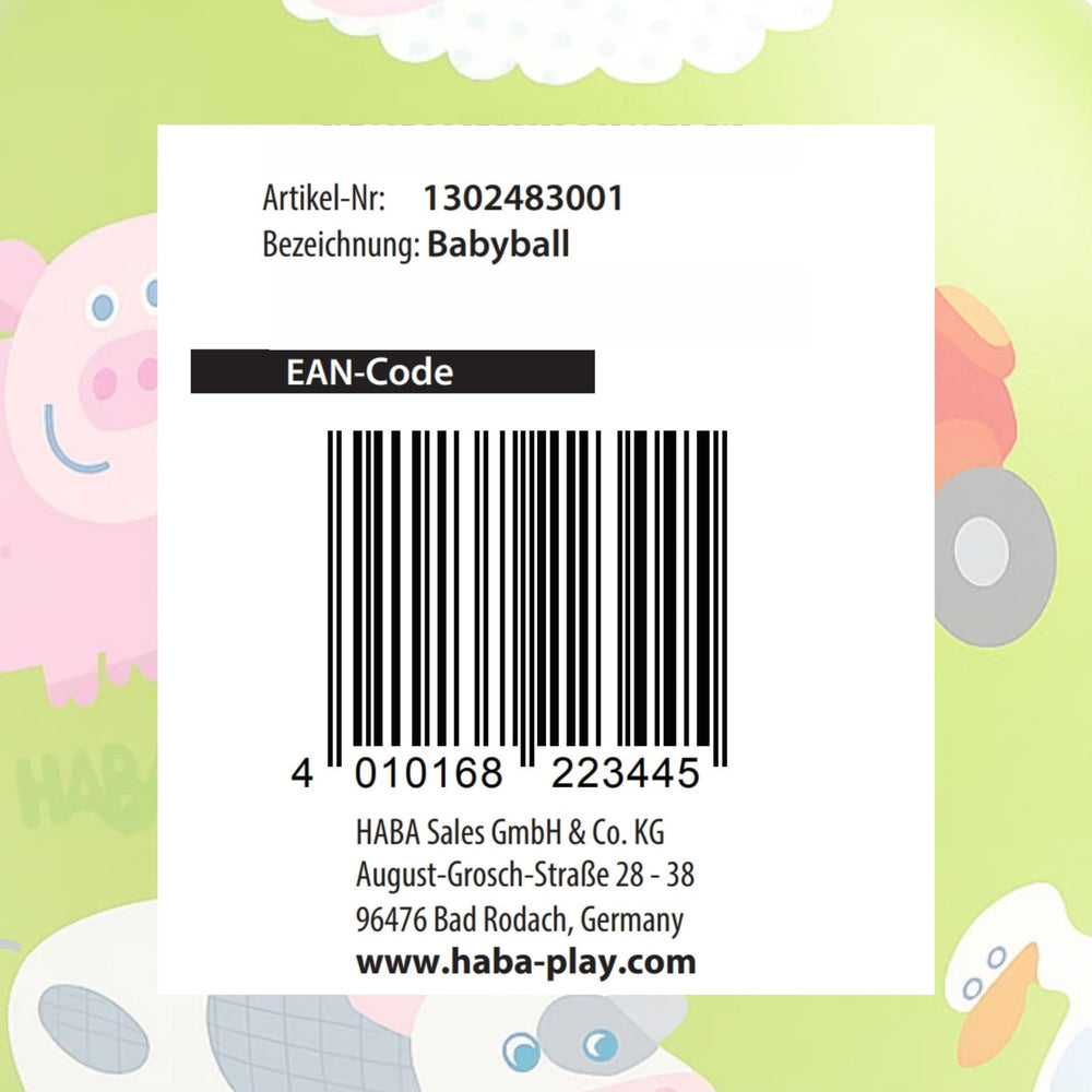 HABA easy-clean plastic cover keeps playtime tidy and ready.