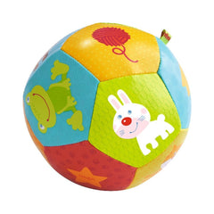 HABA Baby Balls are safe for babies 6 months and up, crafted from baby-friendly materials.