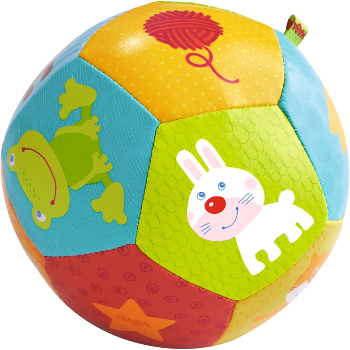 HABA Baby Balls for tummy time with a soft surface promoting grip and playful exploration.