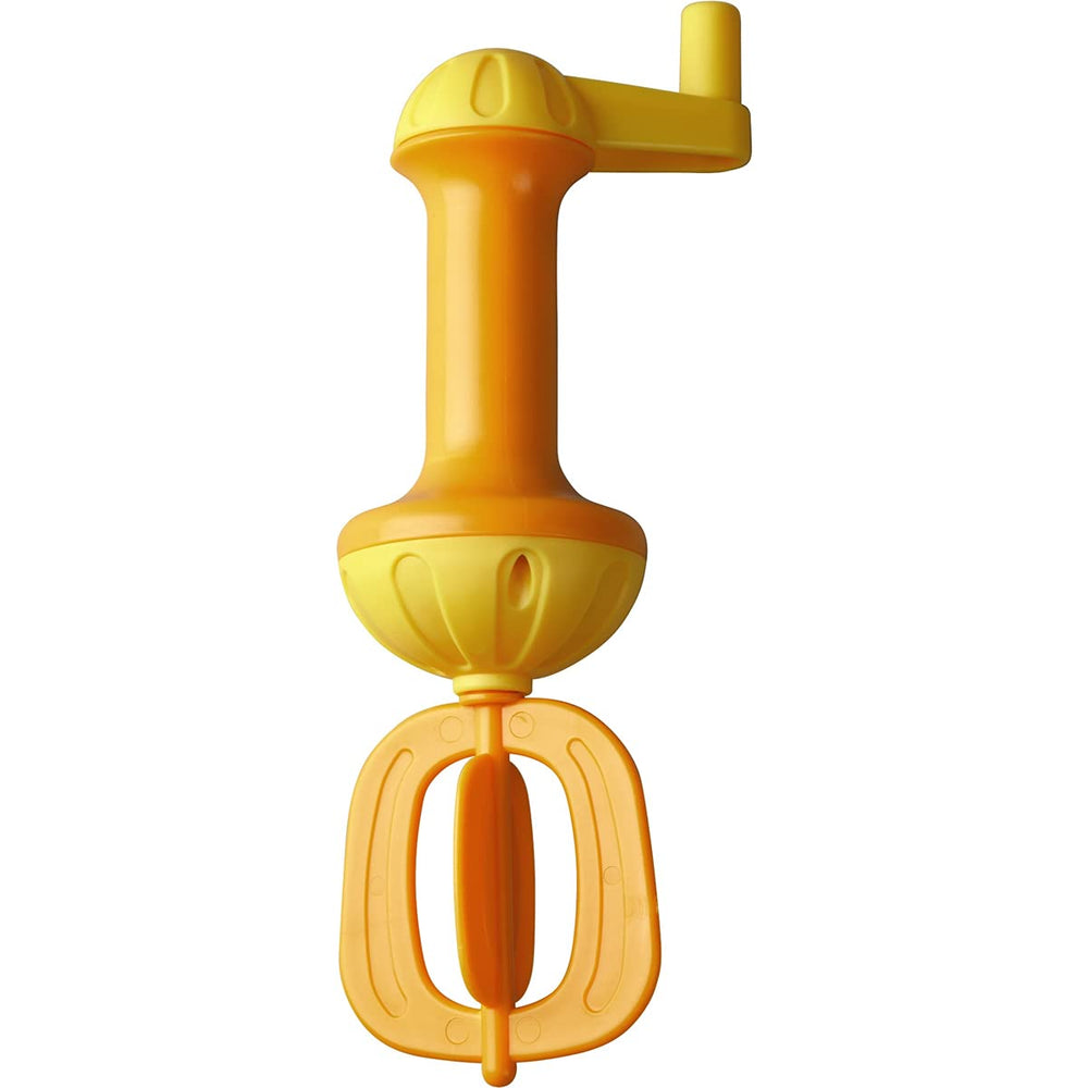 HABA Bubble Bath Whisk yellow enhances bubble bath for engaging sensory play.
