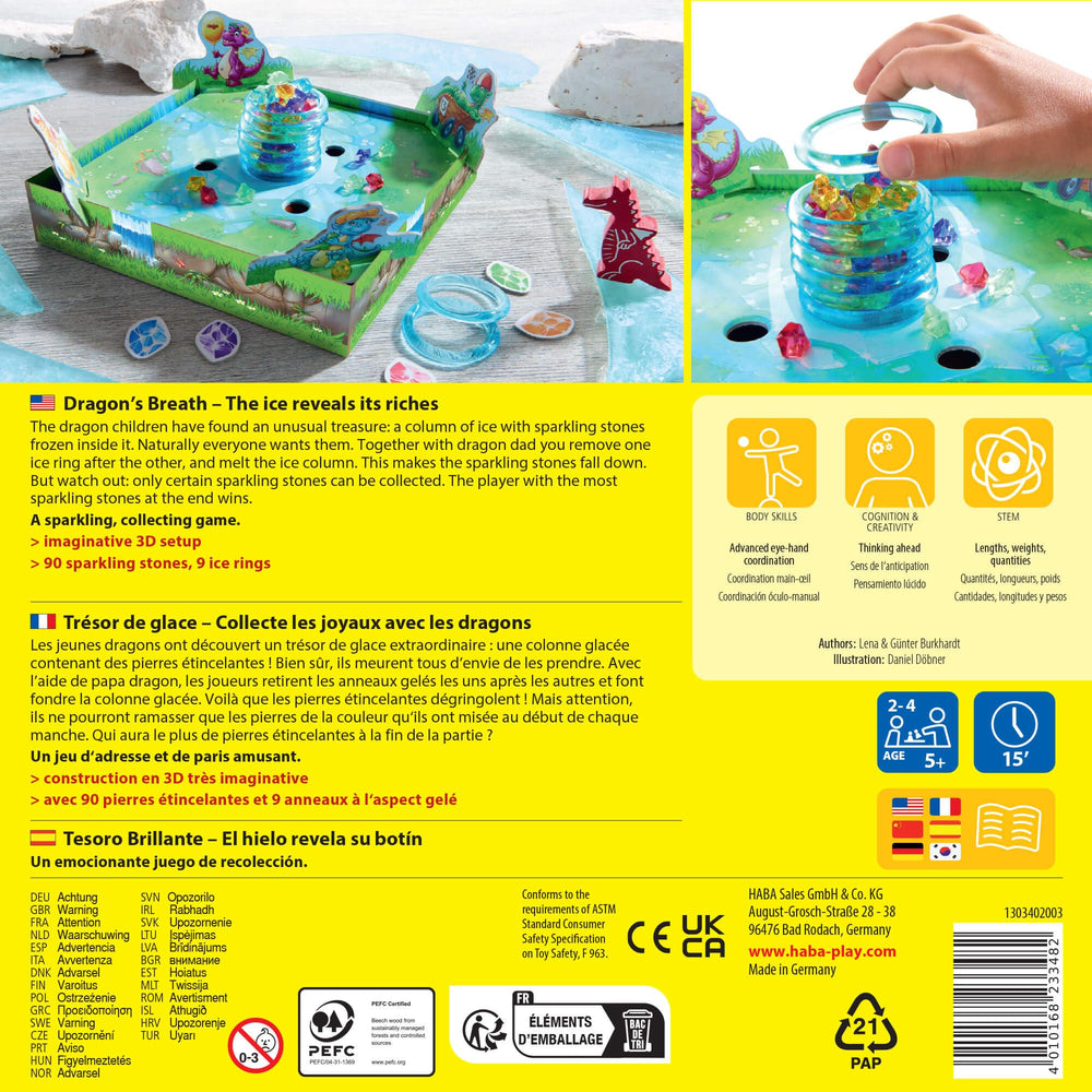 HABA Dragon's Breath suitable for ages 5 and up.