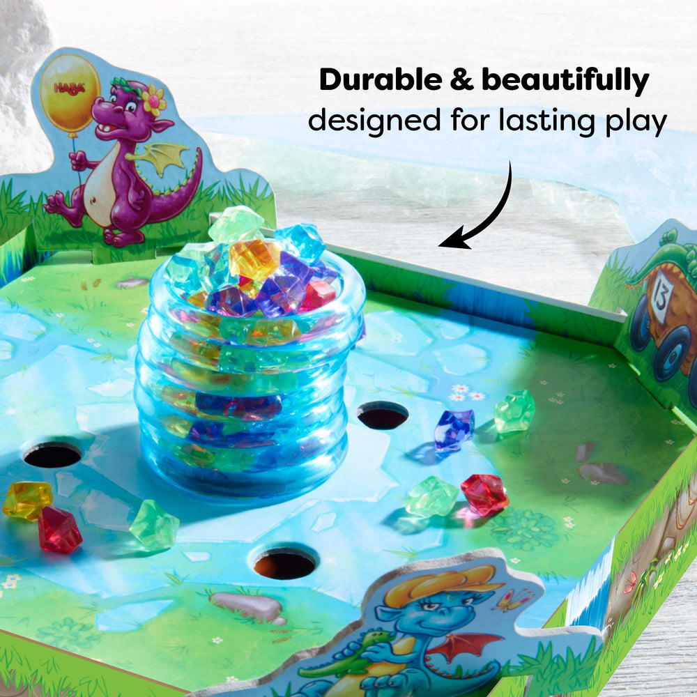 HABA Dragon's Breath shimmering gems spark excitement at every turn.