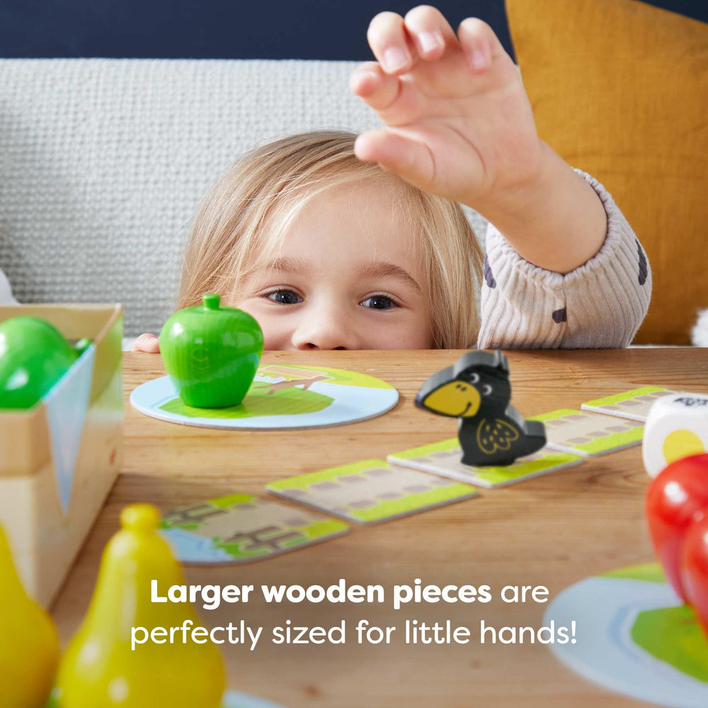 HABA First Orchard cooperative play setup encourages teamwork and shared goals.