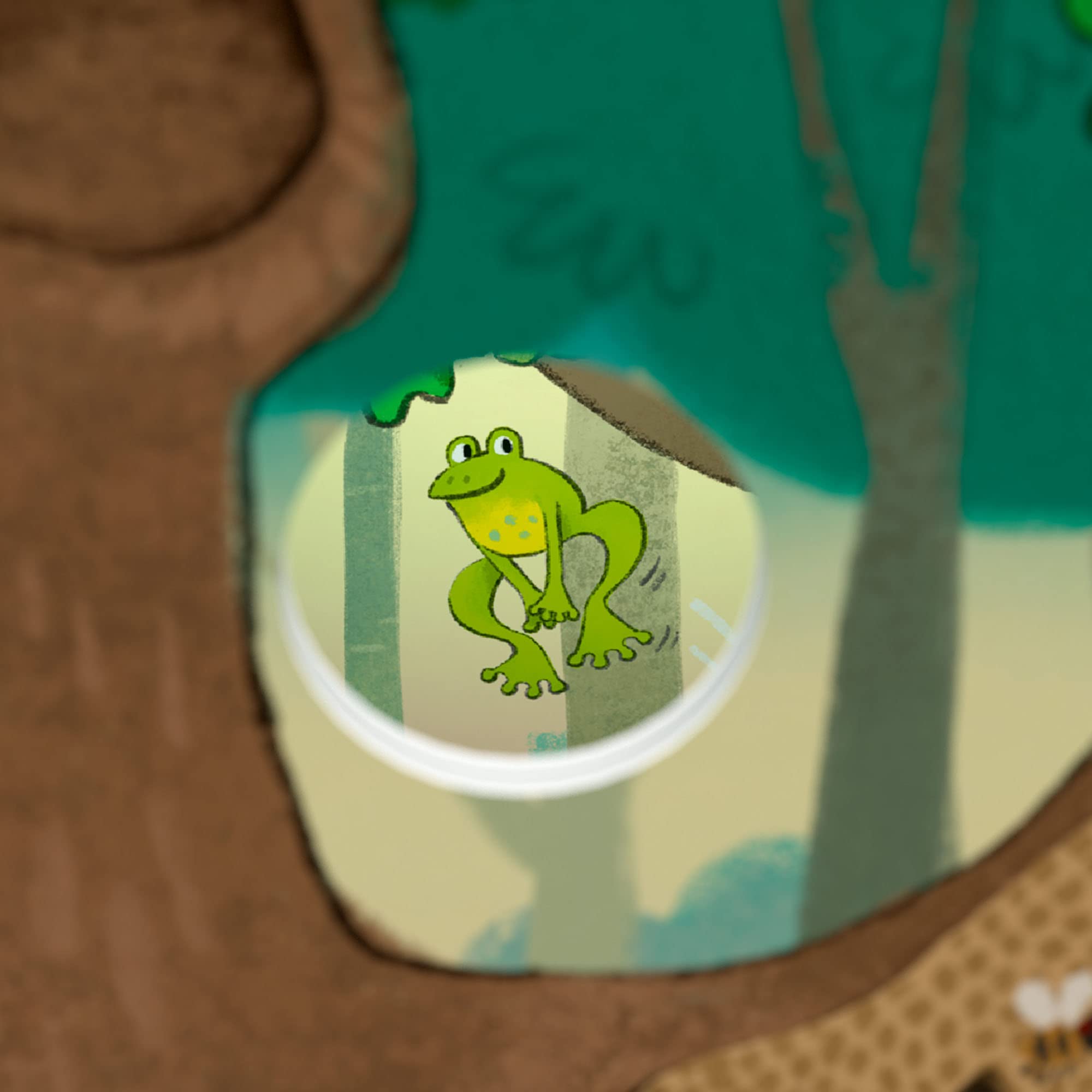 HABA 3D forest scene enhances language and recognition through play.