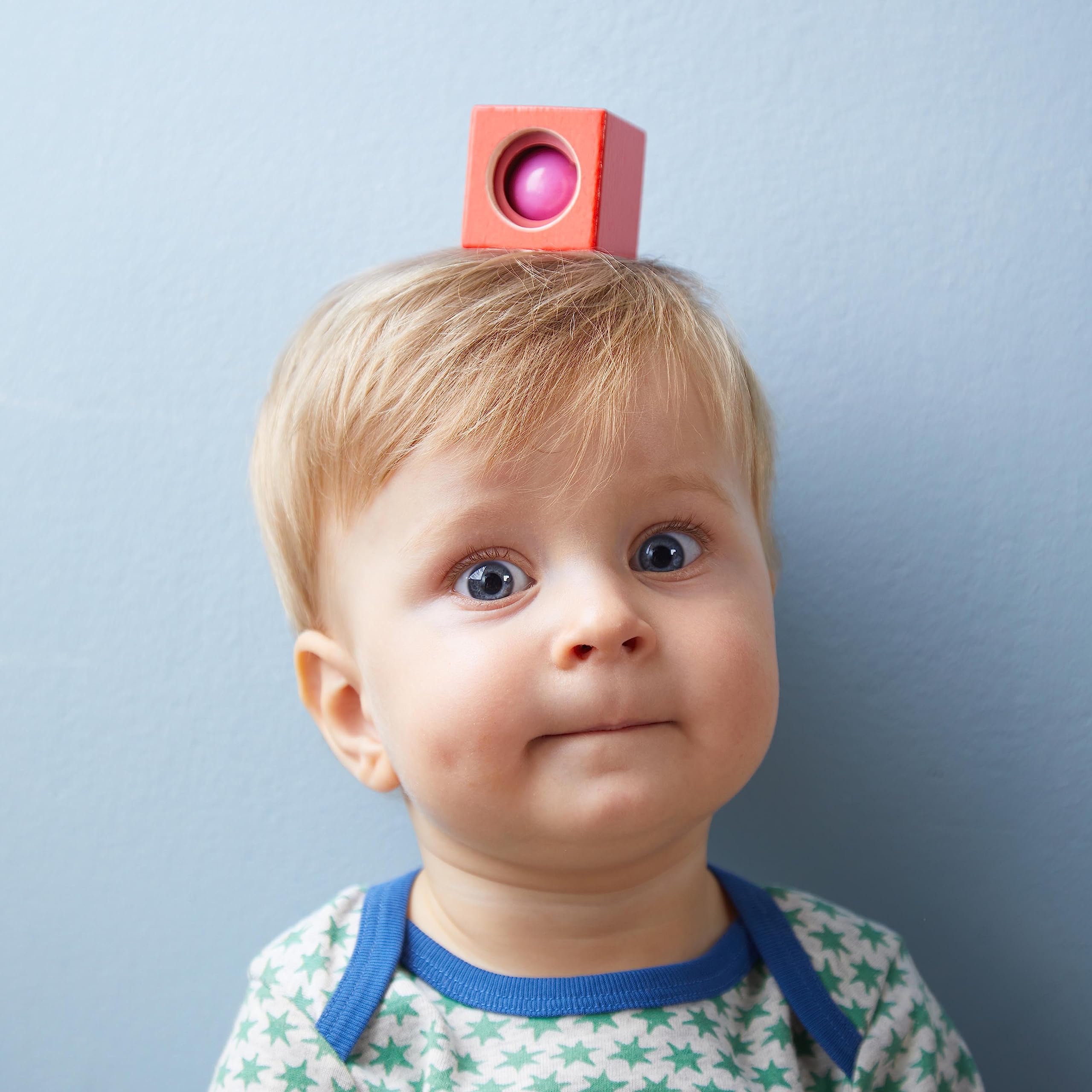 HABA Fun with Sounds 3D-building blocks promote fine motor skills through play.