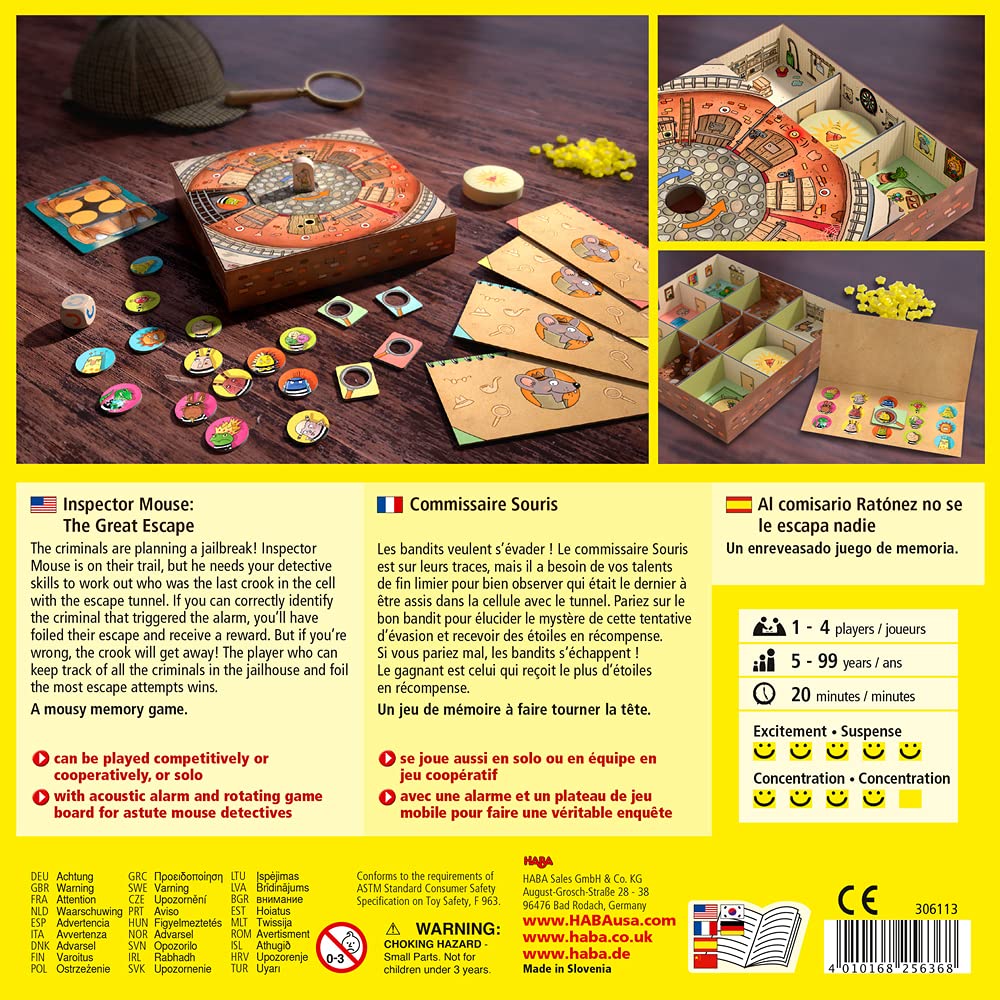 HABA Inspector Mouse fun sounds heighten mystery suspense