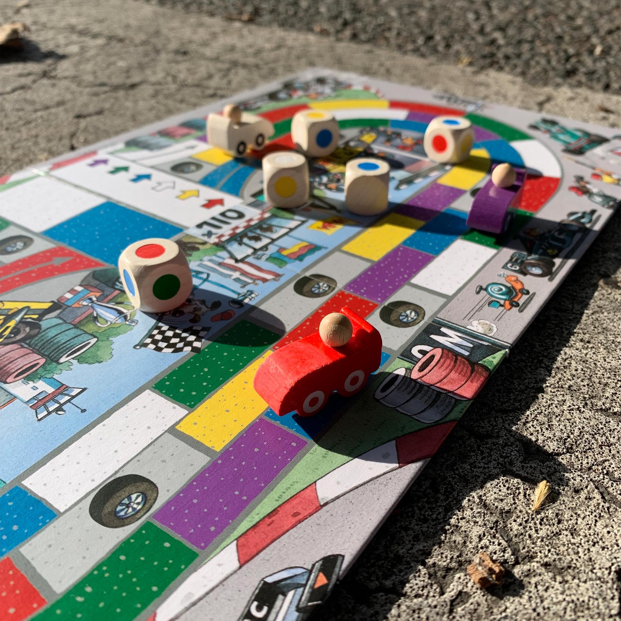HABA Monza packaging box showing contents for family play.