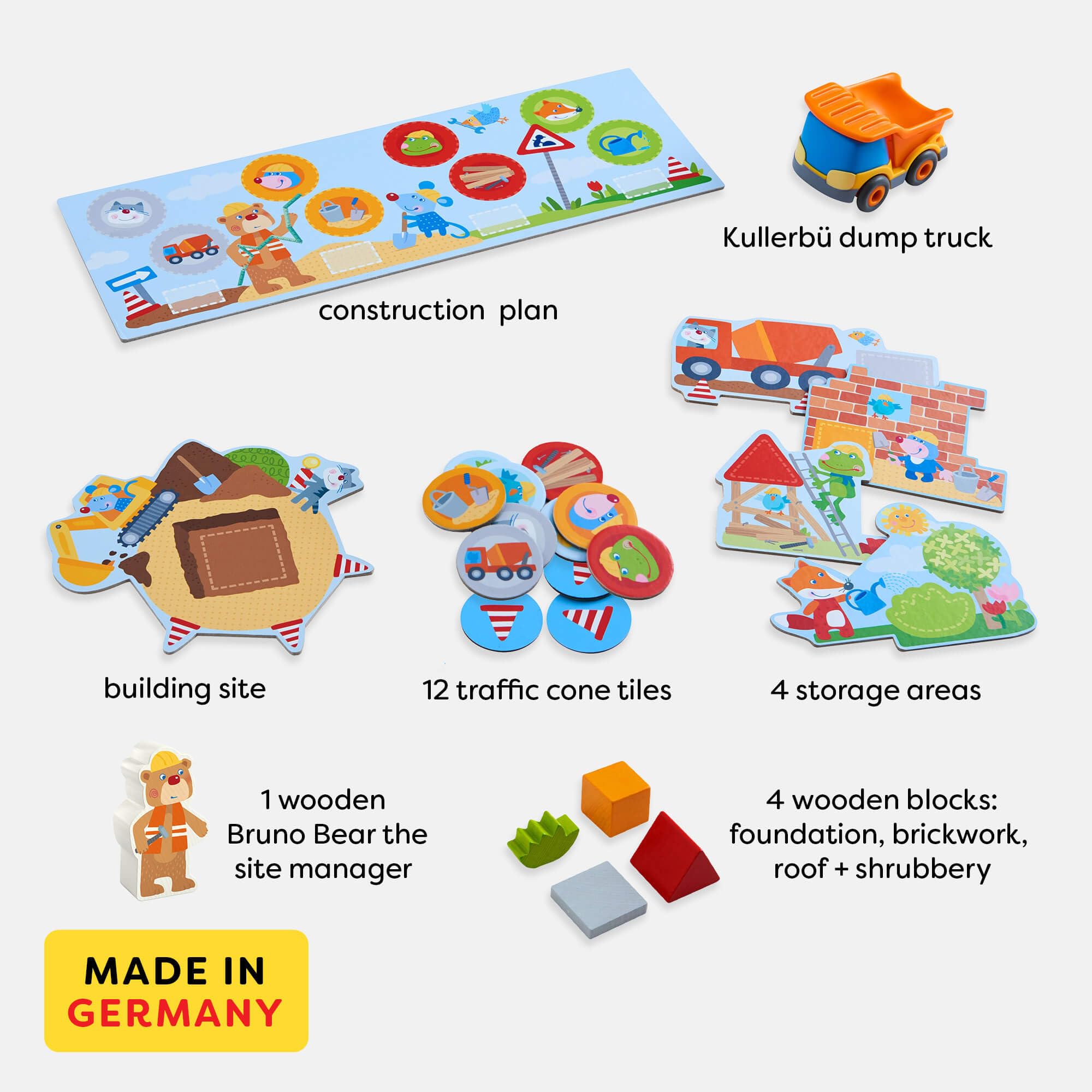 HABA parent-child playtime fosters teamwork during construction.