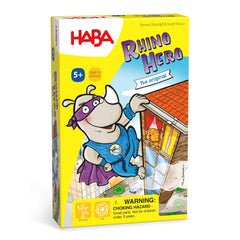 Rhino Hero balances on cards during a quick, exciting round for kids age five and up.