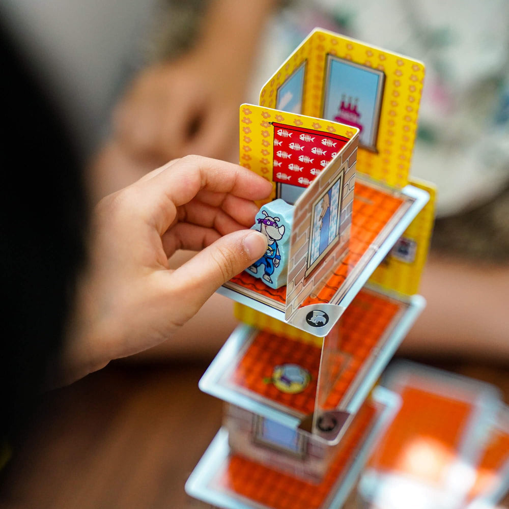 Card deck spread shows diverse options for quick rounds and replayability.
