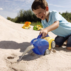 HABA Sand Play Tanker Truck funnel detail for precise water pouring