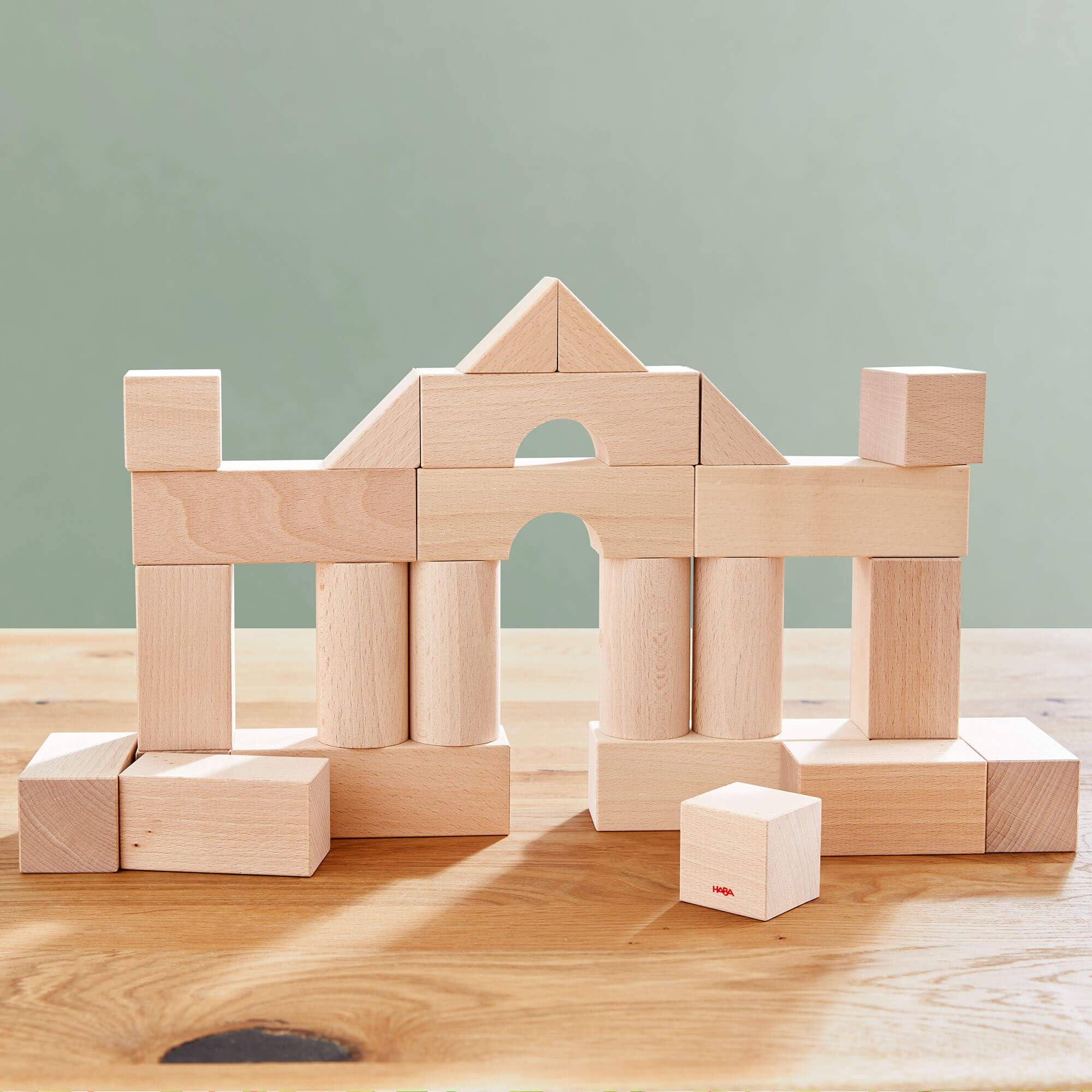 HABA square blocks used to build sturdy, scalable structures