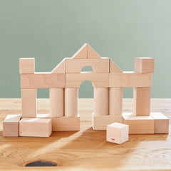 HABA square blocks used to build sturdy, scalable structures