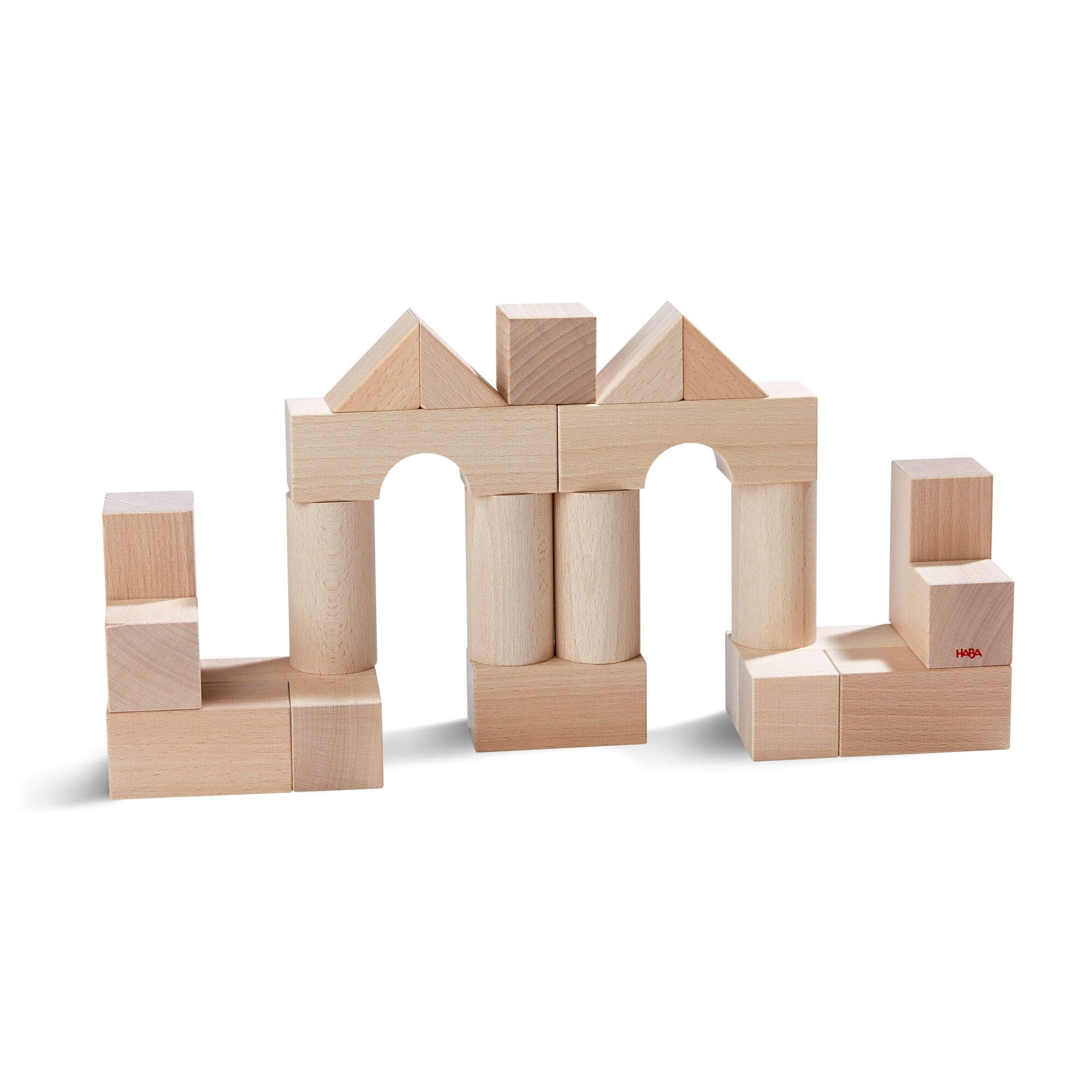 HABA 26-piece wooden blocks for creative play and learning