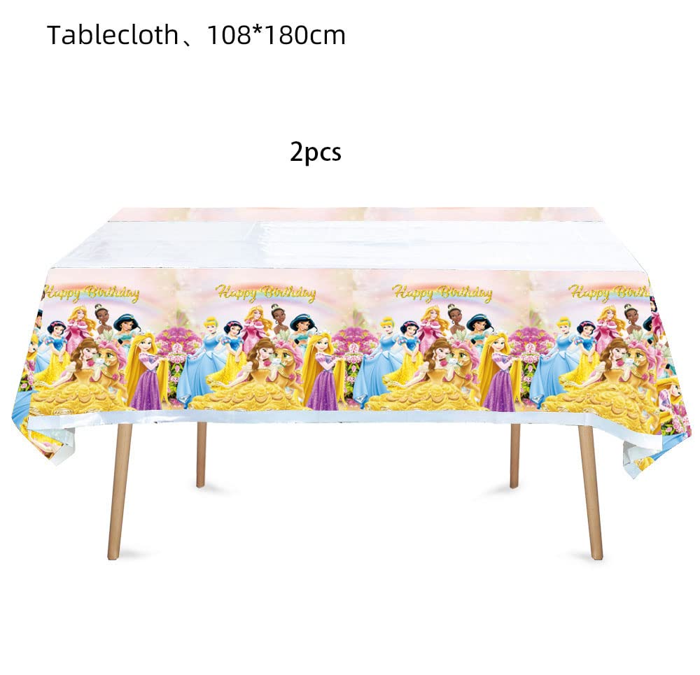 HACBYUTY princess tablecloth disposable pack highlights convenient cleanup