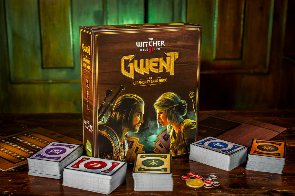 Hachette Boardgames Gwent tabletop playmat enables smooth surface battles.