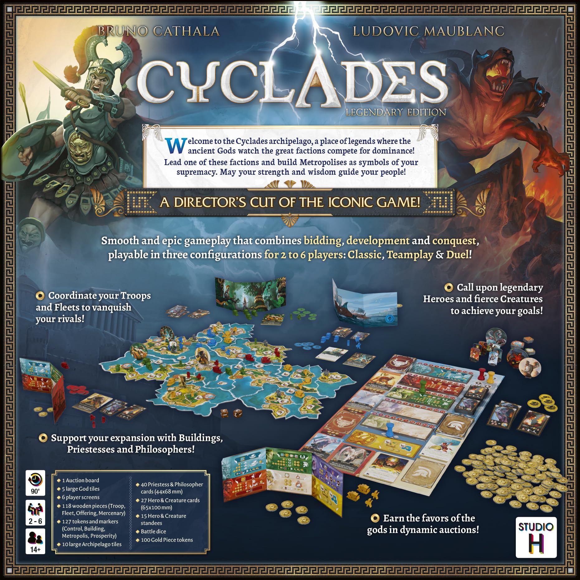 Hachette Cyclades dice and resources spark negotiation and planning
