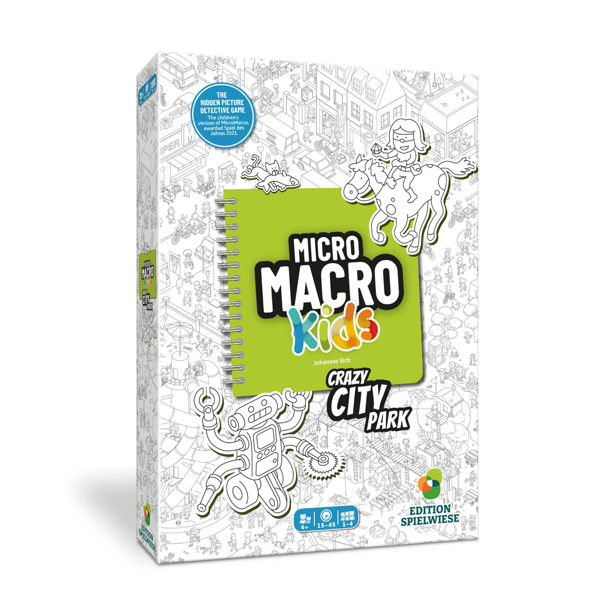 Hachette MicroMacro Kids city park map guiding cooperative play and clue solving