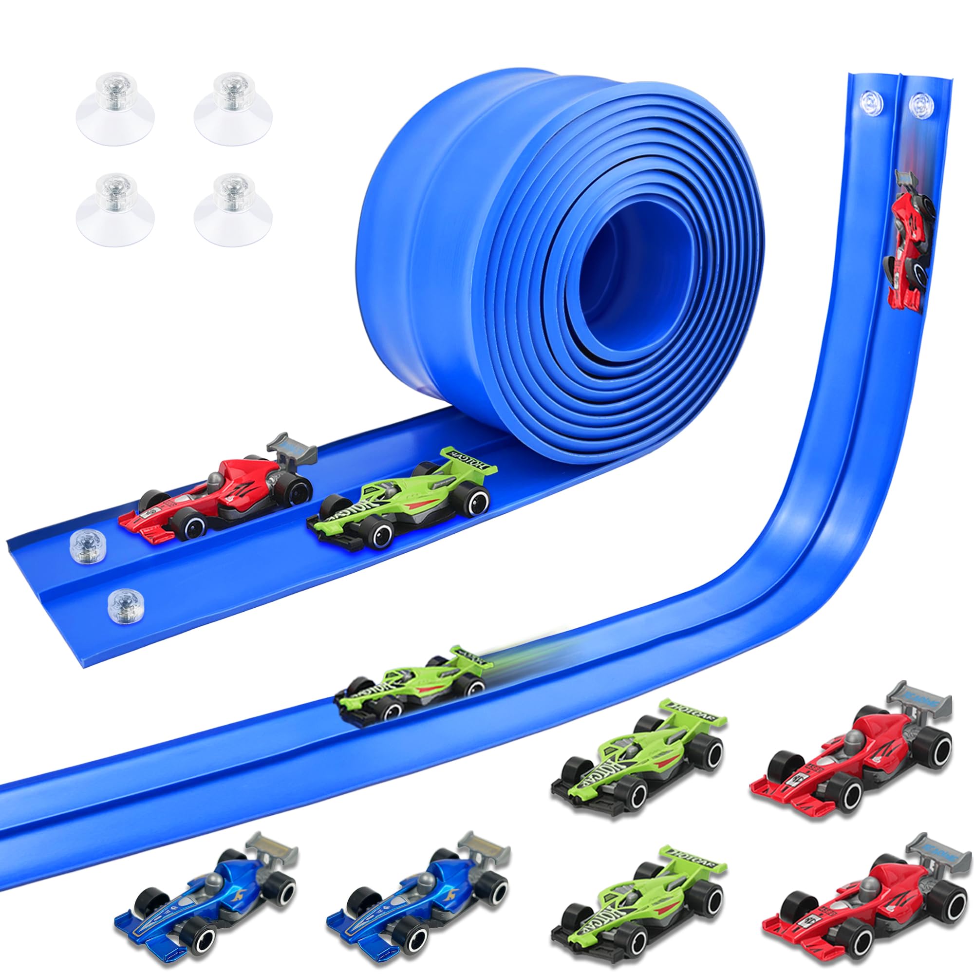 HACOCOLA 15 Ft flexible race track for indoor races and family play