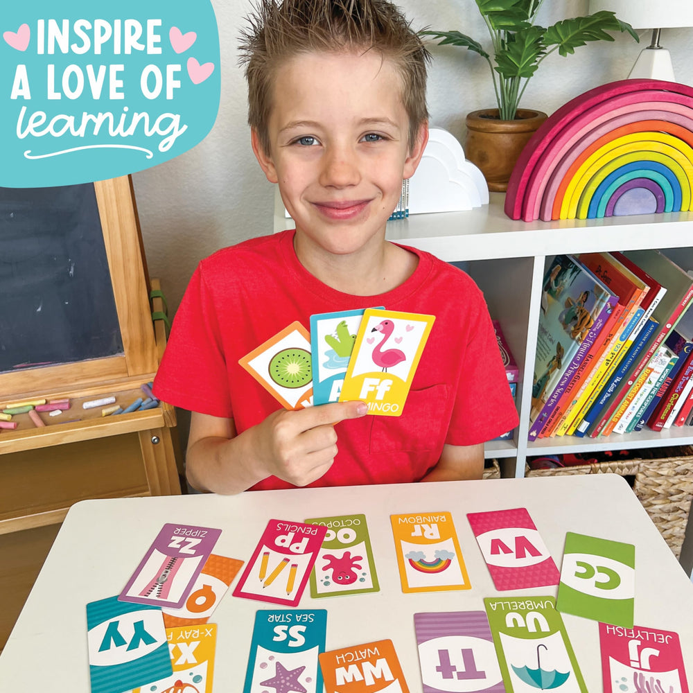 Hadley Designs large-font alphabet cards are easy for little hands to grip.