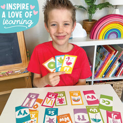 Hadley Designs large-font alphabet cards are easy for little hands to grip.