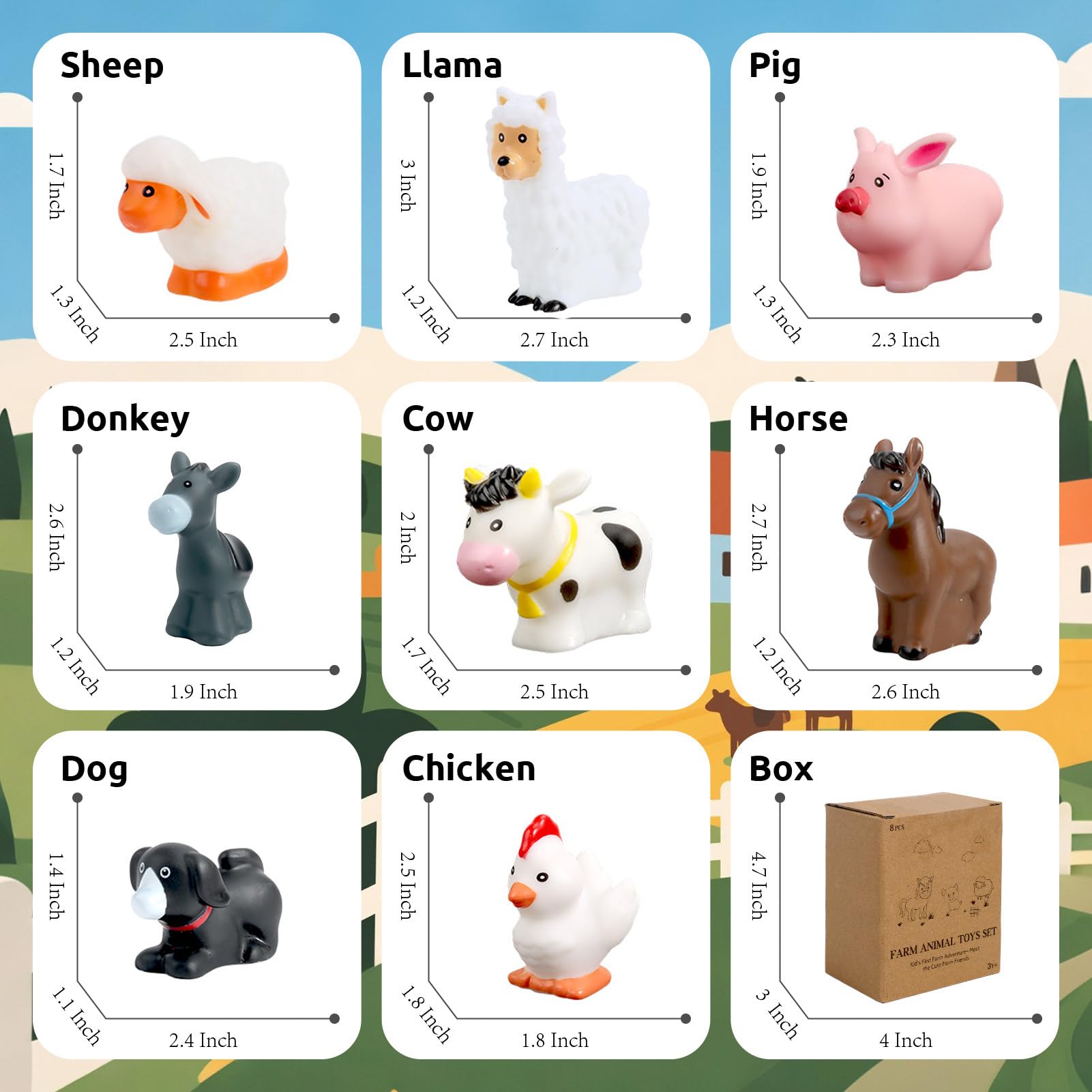 HAFTIK dog figure adds friendly farm details to pretend play sessions.