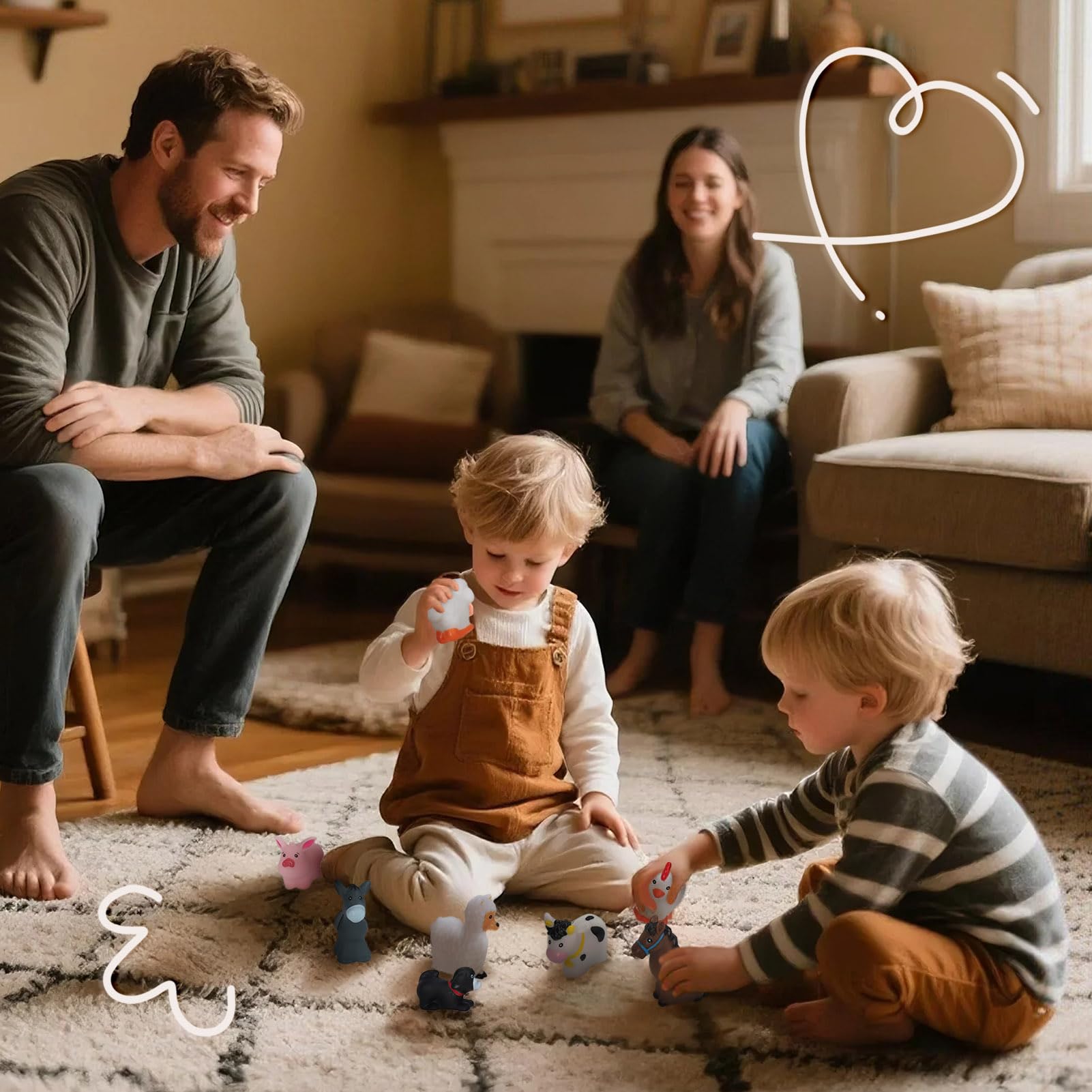 HAFTIK pig figure fosters hands-on farm learning and imaginative problem solving.