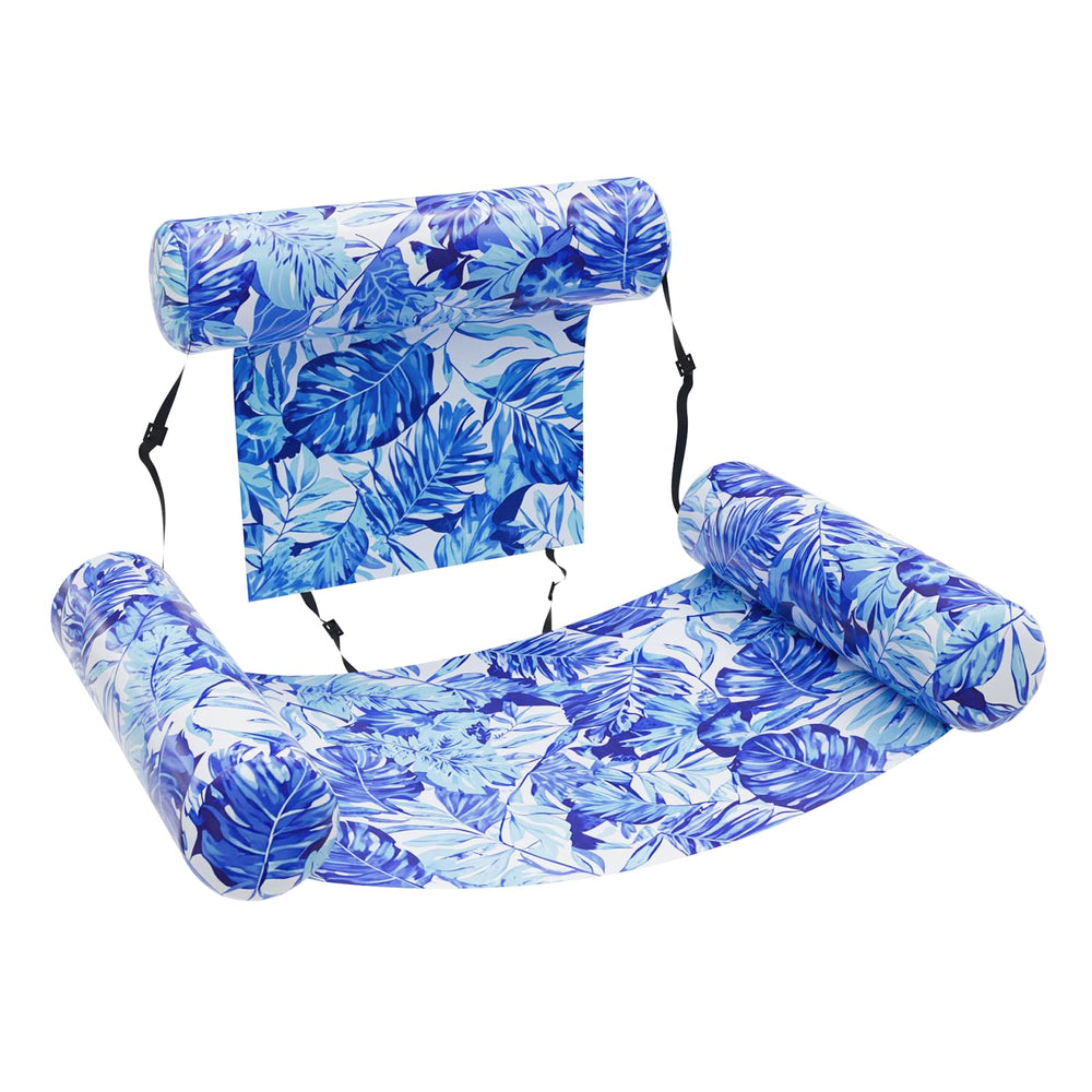 HAGUL inflatable pool float with fabric sling delivers supreme comfort for long lounging sessions.