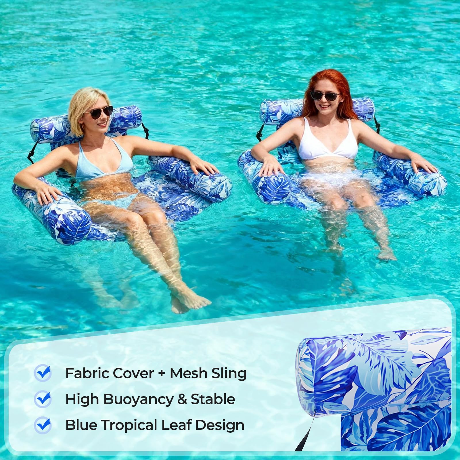HAGUL inflatable lounge is lightweight and foldable for easy setup and transport.
