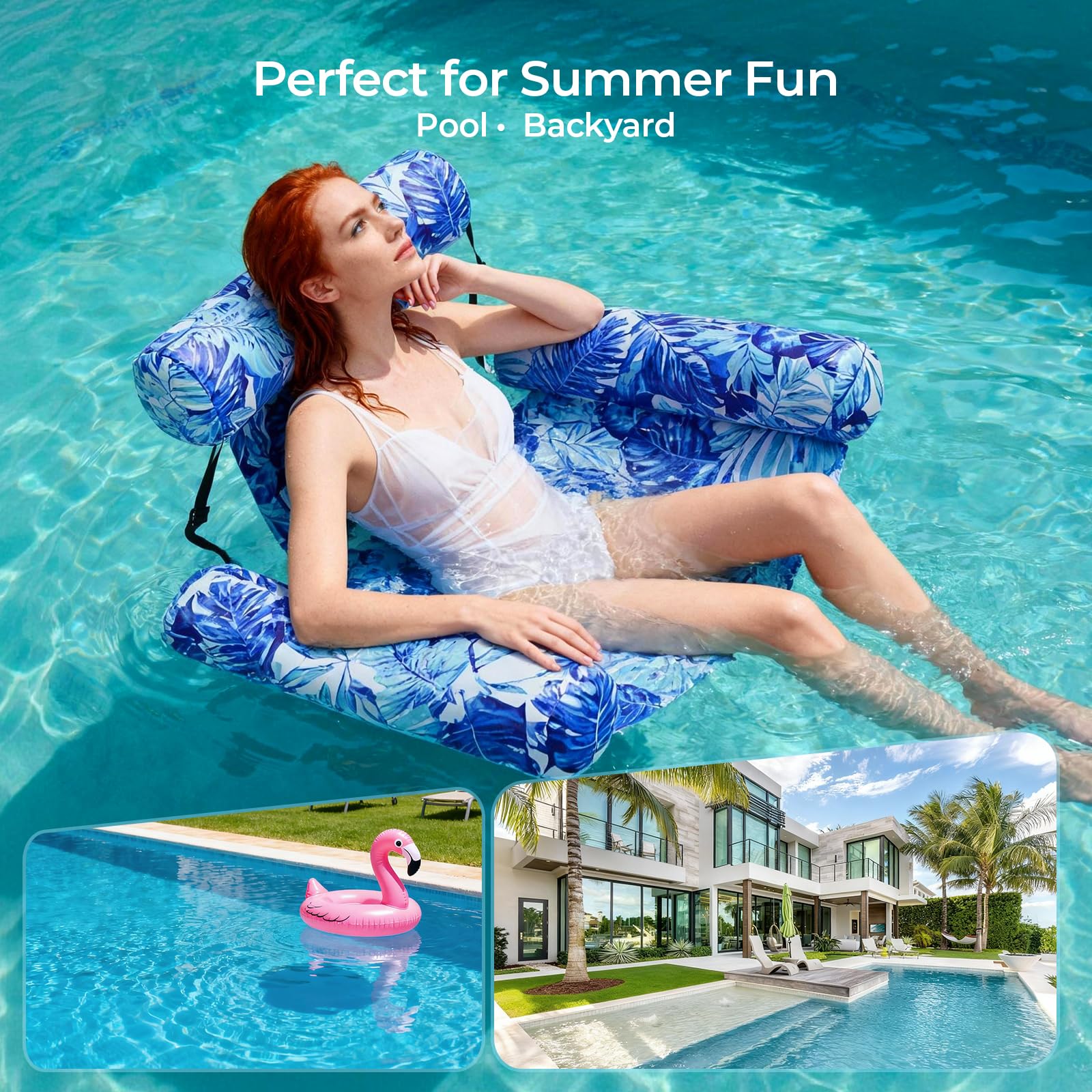 HAGUL heavy-duty pool float includes a repair patch for quick fixes after outdoor adventures.
