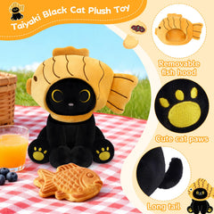 Hagusahuo removable taiyaki costume on the plush for playful cosplay.