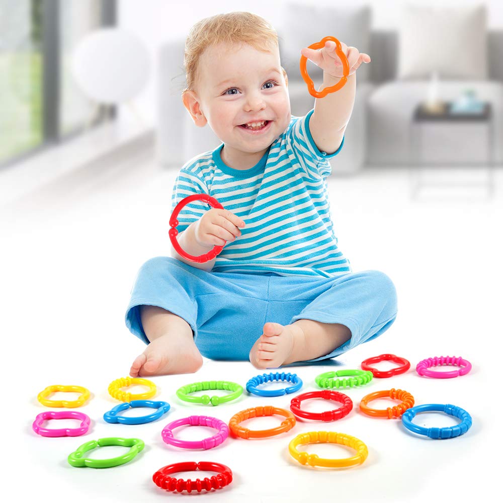 HAHA Baby Link-to-Go 18-piece color set sparks visual learning