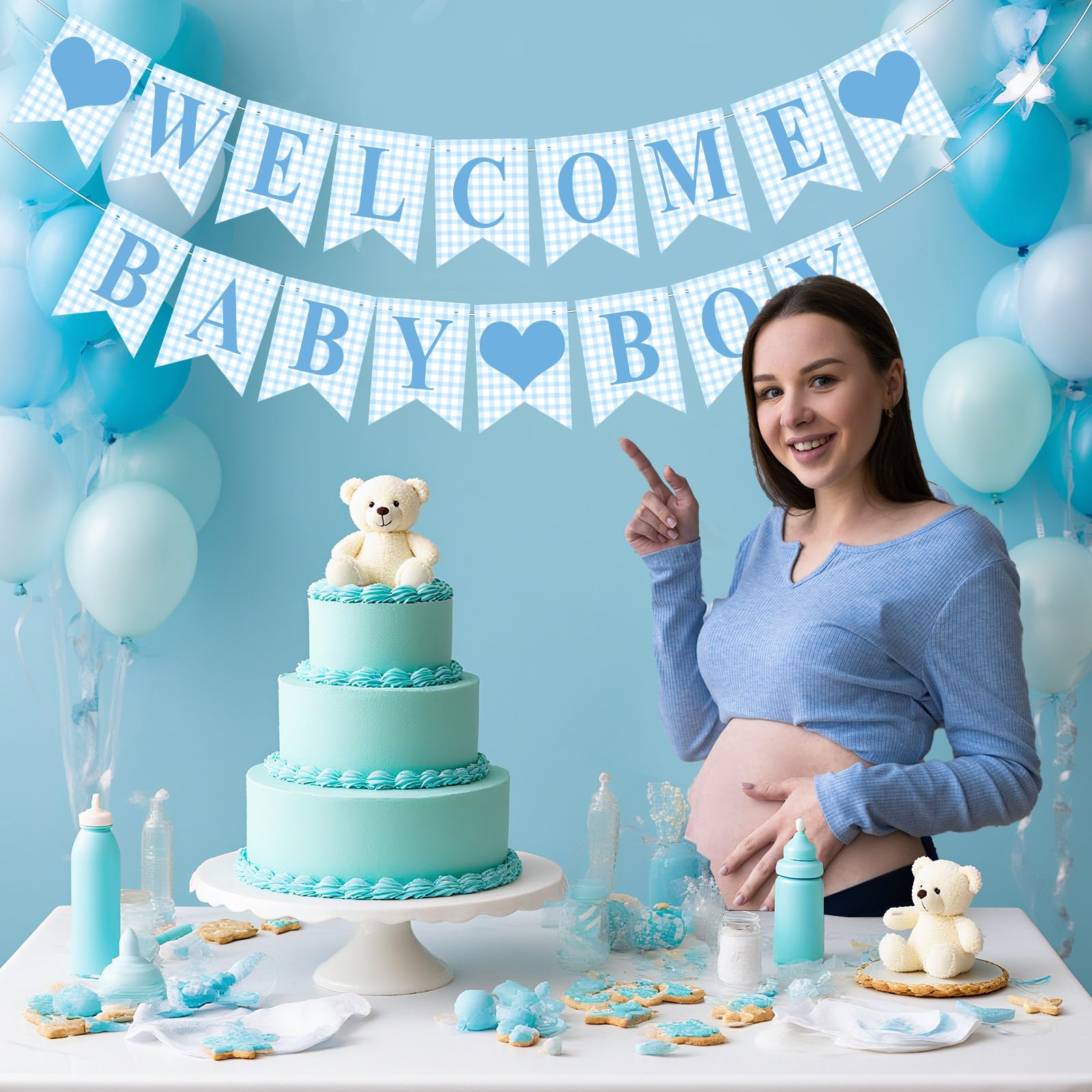 Hahafelt 18x13 cm cards display clear baby messages