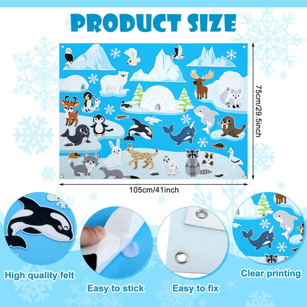 Hahafelt polar bear piece adds a focal point to Arctic scenes for early learning.