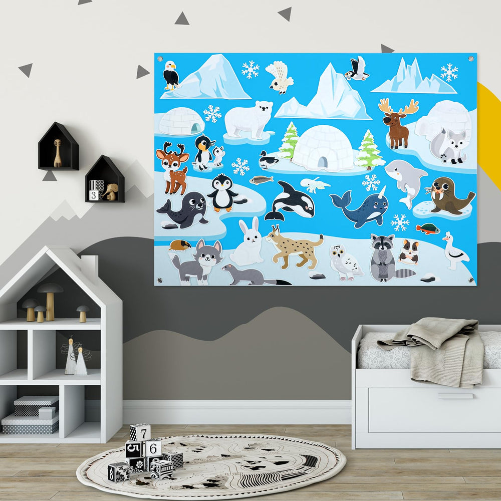 Hahafelt winter-themed pieces complete the Arctic setting for seasonal learning.