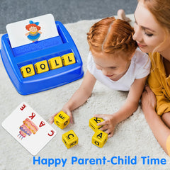 HahaGift family play demonstrates cooperative letter matching and learning together.