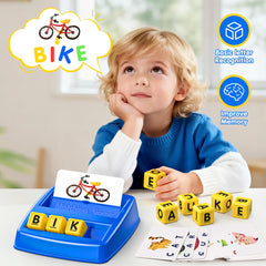 HahaGift letter cubes shown for hands-on spelling and word building.