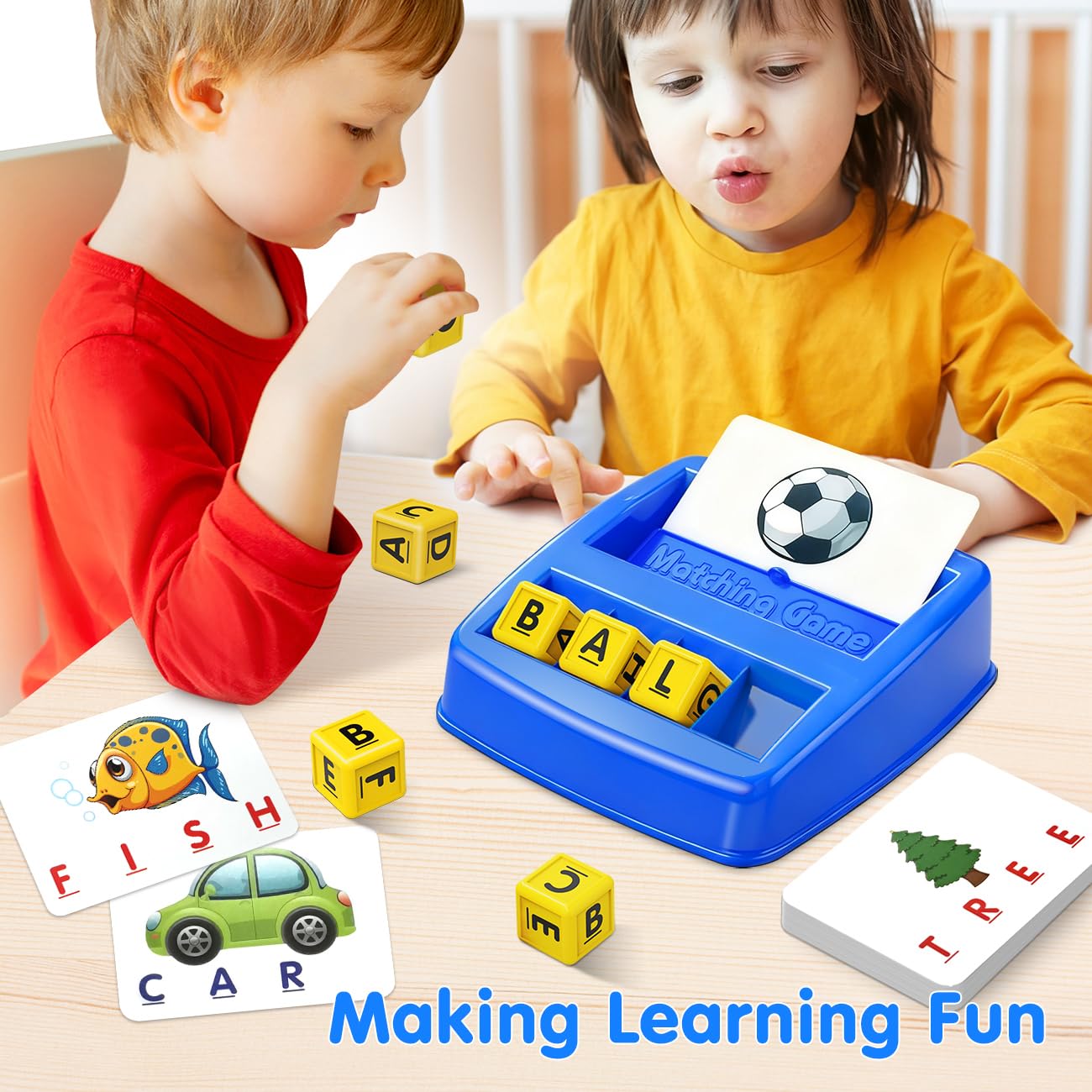 HahaGift 30 card set with 60 words supports early word recognition.