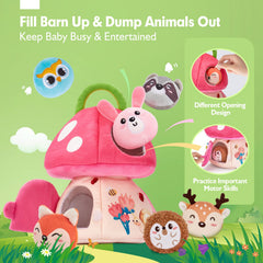hahaland Animal Rattle Inside, delightful surprising sounds during gentle squeezes