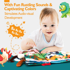 Crinkly pages and colorful pictures aid vocabulary and bonding with Hahaland books.